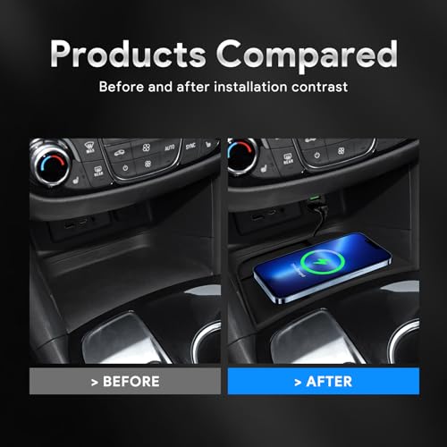 Wireless Phone Charging Pad for Chevrolet Equinox 2018-2023