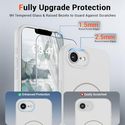 SUPFINE Silicone & Magnetic for iPhone 17e Case/iPhone 16e Case White - color: White, size: iPhone 17e/iPhone 16e