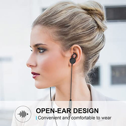Open-Ear USB C Jack Headphones,Sport Earbuds Wired with Microphone,for Work,Music, Gaming - color: Black, style: USB C