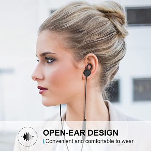 Open-Ear USB C Jack Headphones,Sport Earbuds Wired with Microphone,for Work,Music, Gaming - color: Black, style: USB C