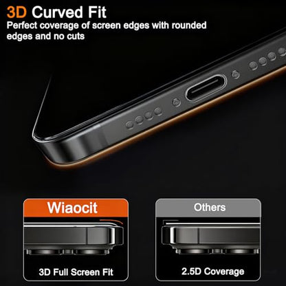 Wiaocit Tempered Glass Screen Protector for iPhone 14 Pro - size: iPhone 14 Pro-6.1 Inch