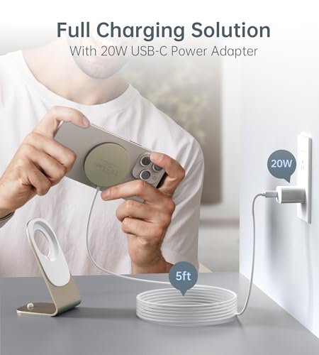 Magnetic Wireless Charger Stand + Charging Pad for iPhone Duo/18-12 Series - color: Gold