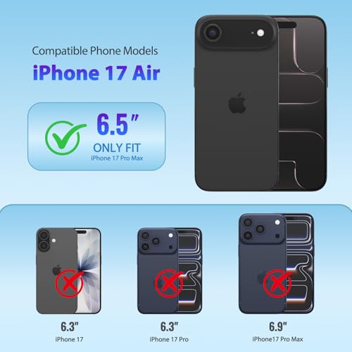 XcaseBar Compatible with iPhone Air 6.5" Wallet case with Zipper Credit Card Holder【RFID Blocking】,Flip Folio Book PU Leather Phone case Shockproof Cover Women Men for Apple 17 Air case Wine Red - color: Wine Red, size: iPhone Air 6.5"