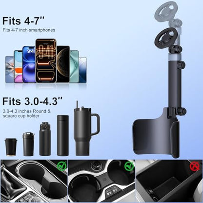 Vitog 2-in-1 Car Mount, Universal 2026 Hands Free Phone Holder for Your Car - color: Black(Magnetic)