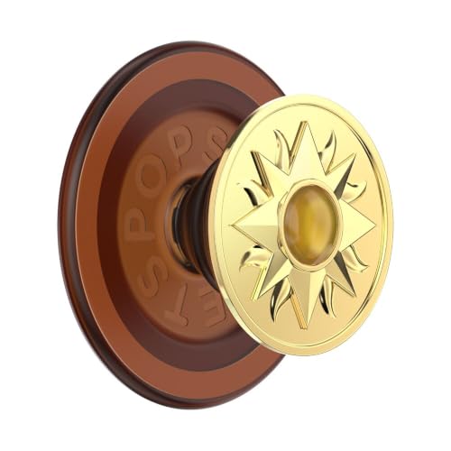 PopSockets Phone Grip for MagSafe, Magnetic Holder- Sun Amber Jewel - color: Sun Jewel Amber