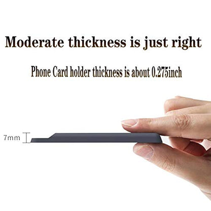 PU Leather Phone Card Holder Stick On Back of Cell Phone Wallet - color: LiPink