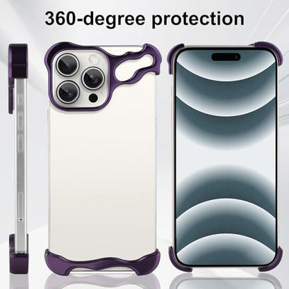 Frameless Phone Case Crafted for iPhone 16 Pro Purple - color: Aluminum Purple, size: iPhone 16 Pro