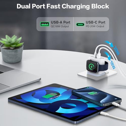 iSeekerKit for A-pple Watch Charger, 20W USB Fast Charging Block - color: 3-in-1 Charger