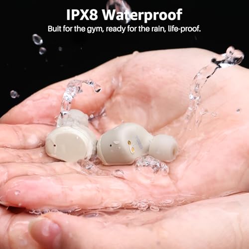 TOZO T6 Wireless Earbuds Bluetooth 5.3 Stereo Sound in Ear Headphones - color: Khaki