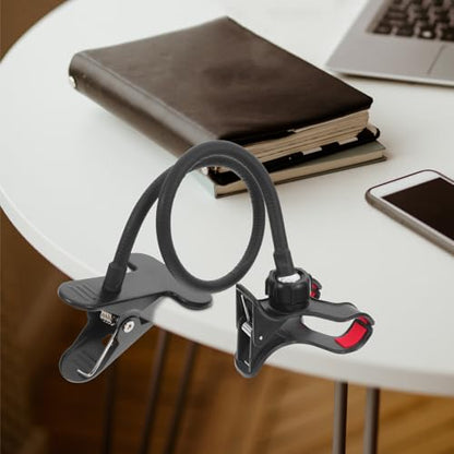 SEWACC Flexible Gooseneck Cell Phone Holder for Desk and Bedside Clamp