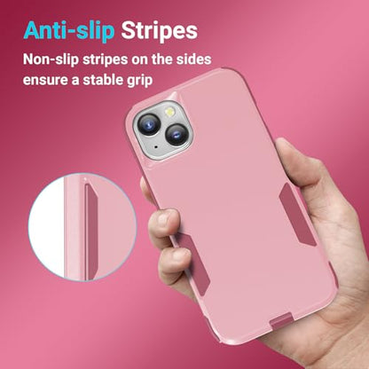 jaroco Magnetic for iPhone 13&14&15 Case Heavy Duty Rugged Dual-Layer Pink - color: Pink, size: iPhone 13&14&15
