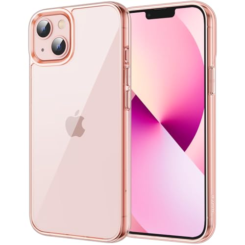 JETech Case for iPhone 13 6.1-Inch, Non-Yellowing Shockproof Phone Bumper Cover, Anti-Scratch Clear Back (Rose Gold) - color: Rose Gold