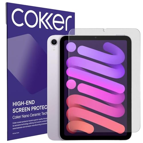 COKER 2 Pack Paperfeel Screen Protector for iPad Mini 8.3 inch 7/6th Gen. Matte Anti-Glare, Anti-Scratch, Anti-Fingerprint, 9H Hardness, Smooth as Silk, PET Film, Blue Light Block, Write Like on Paper, Easy Install - size: iPad Mini 8.3 inch 7/6th Gen