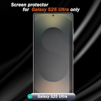 3+2 Pack Screen Protector for Samsung Galaxy S25 Ultra Flexible TPU Film (NOT Glass) with Tempered Glass Camera Lens Protector. Easy Installation, Self-Healing HD Clear Screen Protector