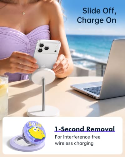 SYNCWIRE Magnetic Phone Ring Holder, for MagSafe Phone Grip Stand Kickstand - color: Mood-Lavender Purple