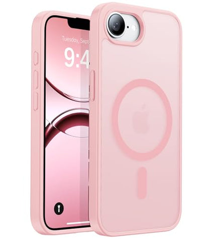 Eastinbox Magnetic iPhone 17e & 16e Case, Matte Protective Case, Pink | Shockproof, Compatible with MagSafe, Military-Grade Protection, Anti-Yellowing, Phone Case for iPhone 17 e/16 e 6.1" - color: Pink