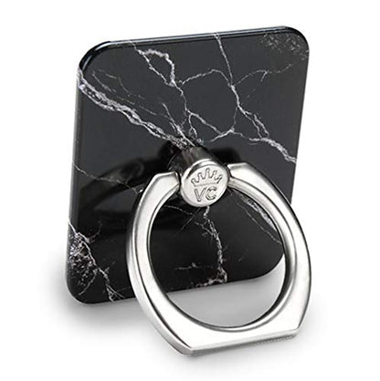 Velvet Caviar Cell Phone Ring Holder - Finger Ring & Stand - Improves Phone Grip Compatible with iPhone, Galaxy and Most Cases (Except Silicone/Leather) - Black Marble - color: Black Marble