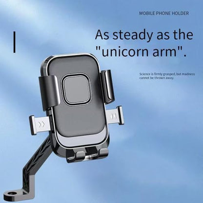 Aluminum Alloy Motorcycle Phone Mount with Vibration Dampener & High-Speed Secure Lock, Anti-Theft Handlebar Cellphone Holder for Motorcycle Bike Bicycle Scooter ATV, for 4.7-7.2'' Smartphone