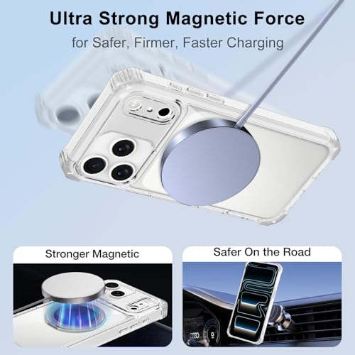 Clear Case for iPhone 17 Pro with Stand, Compatible with MagSafe | Military Grade Heavy Duty Cover with 360 Rotatable Ring Kickstand -260417 - color: Clear, size: iPhone 17 Pro