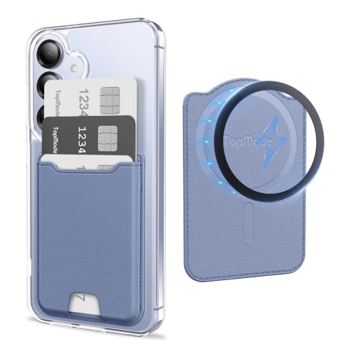 TopMade for MagSafe Wallet, 4 Cards Holder, Strongest Magnetic Phone Wallet - color: Lavender
