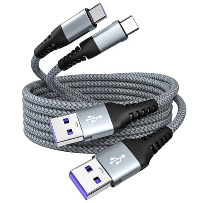 USB A to USB C Cable 60W Fast Charging [2 Pack 6FT],USB to USB C Cable