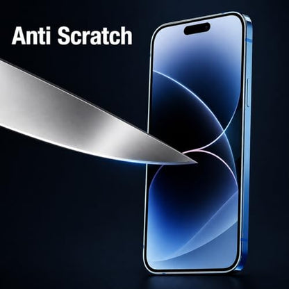 Screen Protector for iPhone 15, Tempered Glass, Case-Friendly, Bubble-free, 3 Pack, Anti-Scratch HD Display Protection