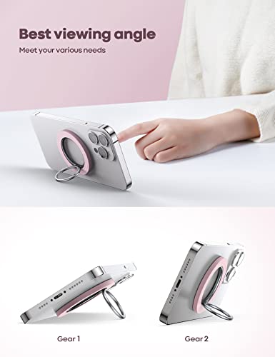 Lamicall Magnetic Phone Grip for MagSafe Accessories, Strong Magnet Ring - color: Pastel Pink