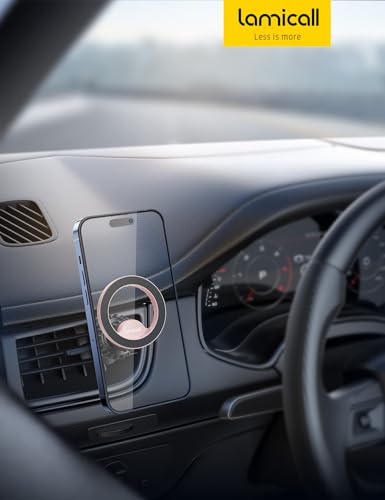 Lamicall for MagSafe Car Mount Vent 20 Super Magnets Accessories for iPhone - color: NEW Upgraded - Pink