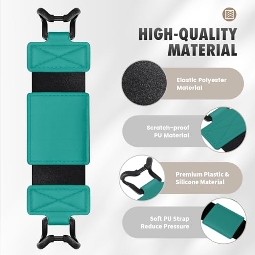 MoKo Soft Hand Strap for 6-8" Kindle eReaders Fire Tablet, Jade Green - color: Jade Green, style: Soft Pu Strap