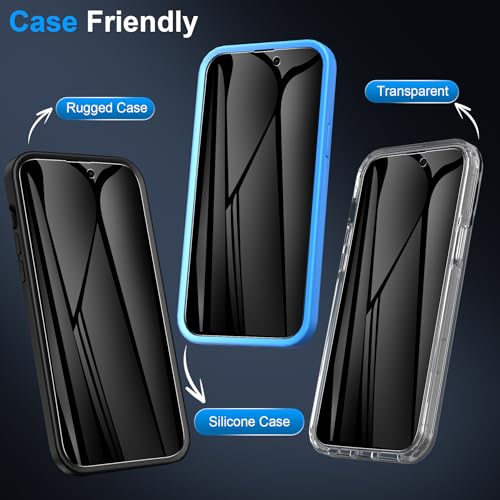 LYWHL 2 Pack for iPhone 16 Pro Privacy Screen Protector [Like Original Touch Sensitivity], Anti-Spy Private iPhone 16 Pro Film [Non-Glass], Case Friendly, Scratch-Resistant, Self-Healing - size: 6.3 inch - iPhone 16 Pro