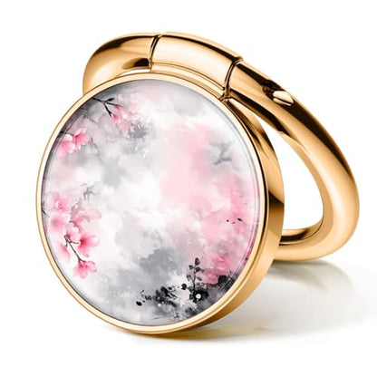 Cell Phone Ring Holder, Cute Phone Ring Grip Stand, 360°Rotation Funny Metal Kickstand Finger Grip Cute Flower Tree - color: Cute Flower Tree