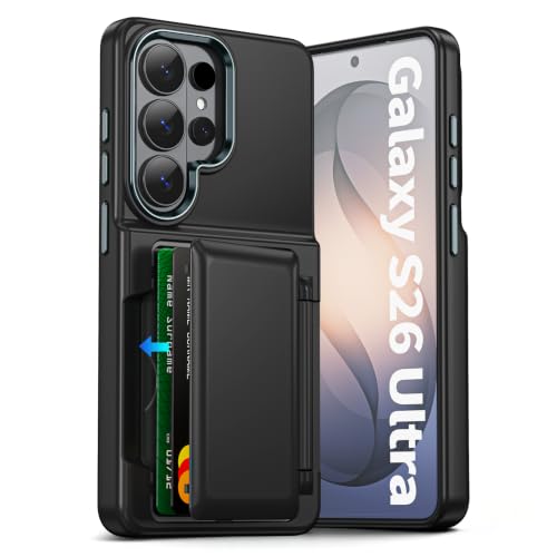 Vofolen for Samsung Galaxy S26 Ultra Case Wallet with Card Holder RFID | 2 Card Slots Heavy Duty Shockproof Drop Protective Flip Slim Pocket Cover for Samsung S26 Ultra Case for Men Women-Black - size: For Samsung Galaxy S26 Ultra