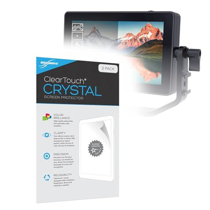 BoxWave Screen Protector Compatible with FeelWorld F6 Plus - ClearTouch Crystal (2-Pack), HD Film Skin - Shields from Scratches - size: Crystal Clear (2-Pack)
