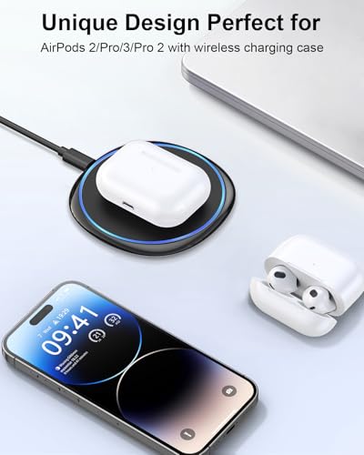 NANAMI Fast Wireless Charger [2 Pack] - Wireless Charging Pad for iPhone 18 Pro/18 Pro Max/17/17 Pro/17 Pro Max/16/15/14/13,10W for Samsung Galaxy S26/S26+/S25/S25 Ultra/S24/S24 Ultra/S23, New Airpods