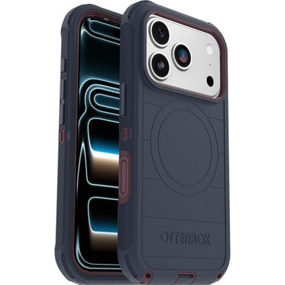 OtterBox iPhone 17 Pro (Only) - Defender Series Case - Indigo Tulip (Blue & Purple) - Snaps on MagSafe - Tough - Rugged & Durable - color: Indigo Tulip (Blue & Purple), style: iPhone 17 Pro