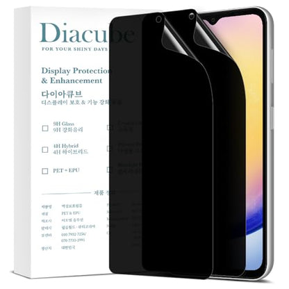 For Samsung Galaxy A25 27° Privacy Screen Protector [2-PACK] 6H Anti-Spy PET Film, Scratch Resistant, Easy Installation w/ Alignment Jig [!]Galaxy A series with optical fingerprint sensors do not support fingerprint unlocking with a privacy film on - size