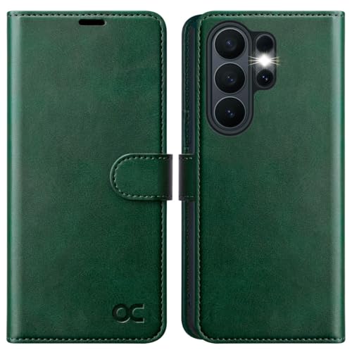 OCASE for Samsung Galaxy S26 Ultra Wallet Case, Card Holder, Blackish Blue | RFID Blocking, Kickstand, Magnetic Closure, PU Leather Flip Folio, Shockproof TPU Shell, Protective Phone Cover (6.9") 2026 - color: Blackish Green, size: Samsung Galaxy S26 Ultr