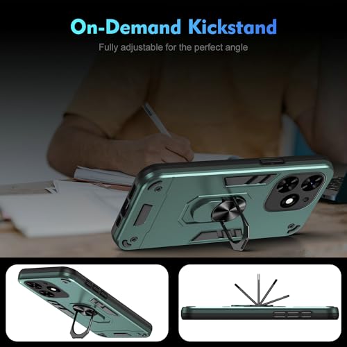 for Infinix Smart 8 X6525 Case,Compatible with Tecno Spark Go 2024 BG6 case Spark 20 KJ5/20C BG7 Case/Infinix Hot 40i X6528B Phone Case Cover Green - color: HY-GZS-green, size: Infinix Smart 8