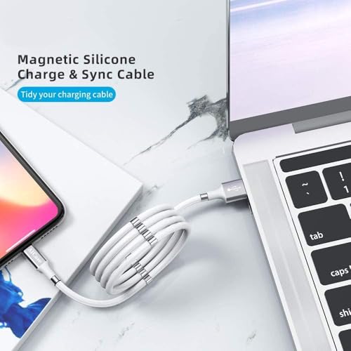 AICase Magnetic Charging Cable,(3FT) Super Organized Charging Magnetic Absorption Nano Data Cable for Phone 14 13 12 11/XS/XS Max/XR/X/8/8 Plus/7/7 Plus/6s/6s Plus/6/6 Plus/SE/5s/5c/5/Pad/Pod - size: 3 ft
