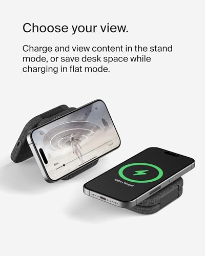 Belkin Qi2 15W Magnetic Wireless Travel Pad, 2 in 1 Foldable Charger - style: 2 in 1
