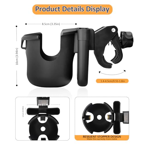 Universal Stroller Cup Holder with Phone Holder