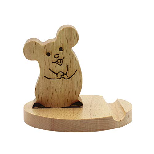 Cute Mouse Cell Phone Holder Stand Animal Smartphone Desk Holder for Mobile Phones Animal Phone Stand Desk Ornament - color: mouse