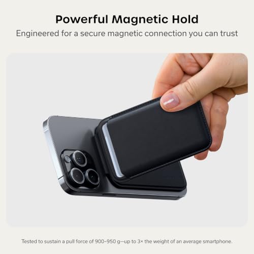 Satechi MagSafe Wallet Stand, Card Holder, NFC Pass-Through - color: Jet Black