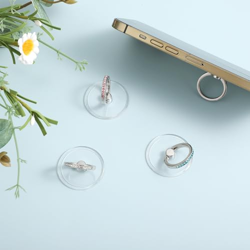 Ymapinc 4Pcs Phone Finger Ring Transparent Bling Cell Phone Case Ring