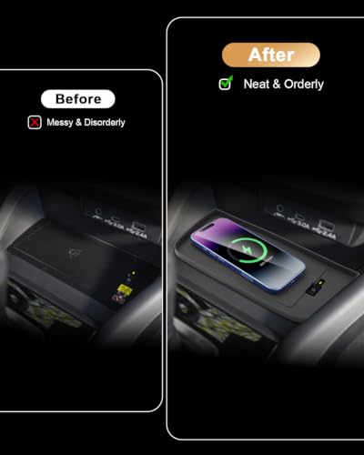 Center Console Wireless Charging Mat for 2026 Subaru Forester/Hybrid - Silicone Non-Slip Charger Area Protective Mat Compatible with 2026 Forester Hybrid All Trim Accessories