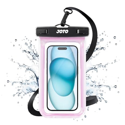 JOTO Up to 7" Universal Waterproof Phone Case for iPhone 17 Air 16 15 14 13 12 11 Plus Pro Max, IPX8 Cellphone Dry Bag XR X SE, Galaxy S23 S22 S21 S20+ S20 S10 Plus Note, Pixel -Clearpink - color: Clearpink, size: 1 Pack