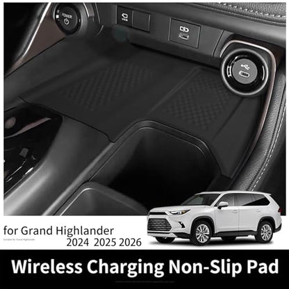 for 2026 2025 2024 Toyota Grand Highlander Wireless Charging Anti-Slip Mat,Silicone Protective Pad Liners for Grand Highlander Accessories