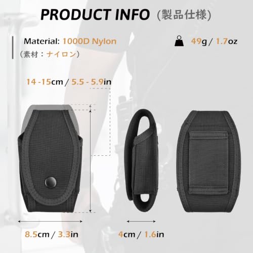 TRIWONDER Tactical Cigarette Pouch Molle Small Military Bag Battery Cigarette Case EDC Utility Card Holder Lighter Slot Mini Cigar Waist Pack - color: 02 Black - Button Style