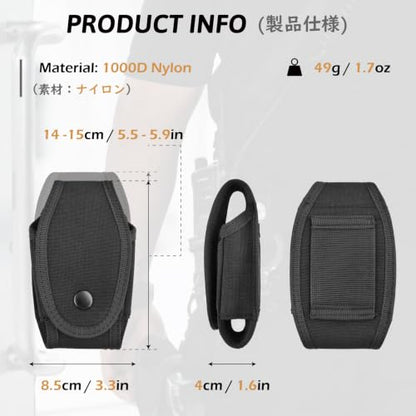 TRIWONDER Tactical Cigarette Pouch Molle Small Military Bag Battery Cigarette Case EDC Utility Card Holder Lighter Slot Mini Cigar Waist Pack - color: 02 Black - Button Style