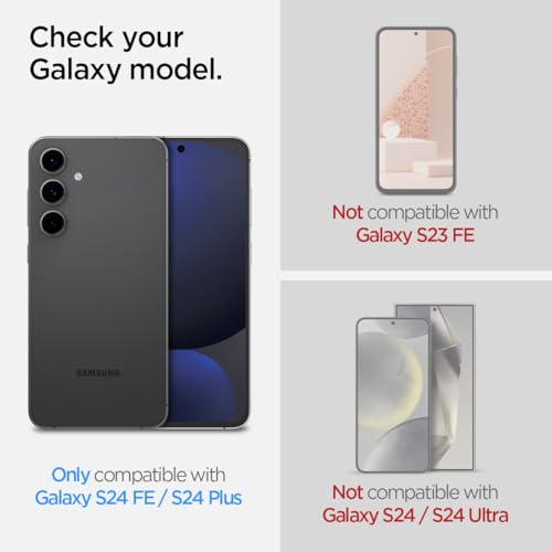 Spigen Camera Lens Screen Protector [GlasTR EZ Fit Optik Pro] Designed for Galaxy S24 Plus / S24 FE [Case Friendly] - Black [2 Pack] - color: Black